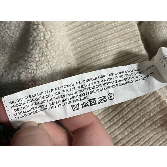 Moon River Oversized Button Up Sweater Womens Size Xs Cardigan Chunky Oatmeal - Picture 11 of 11